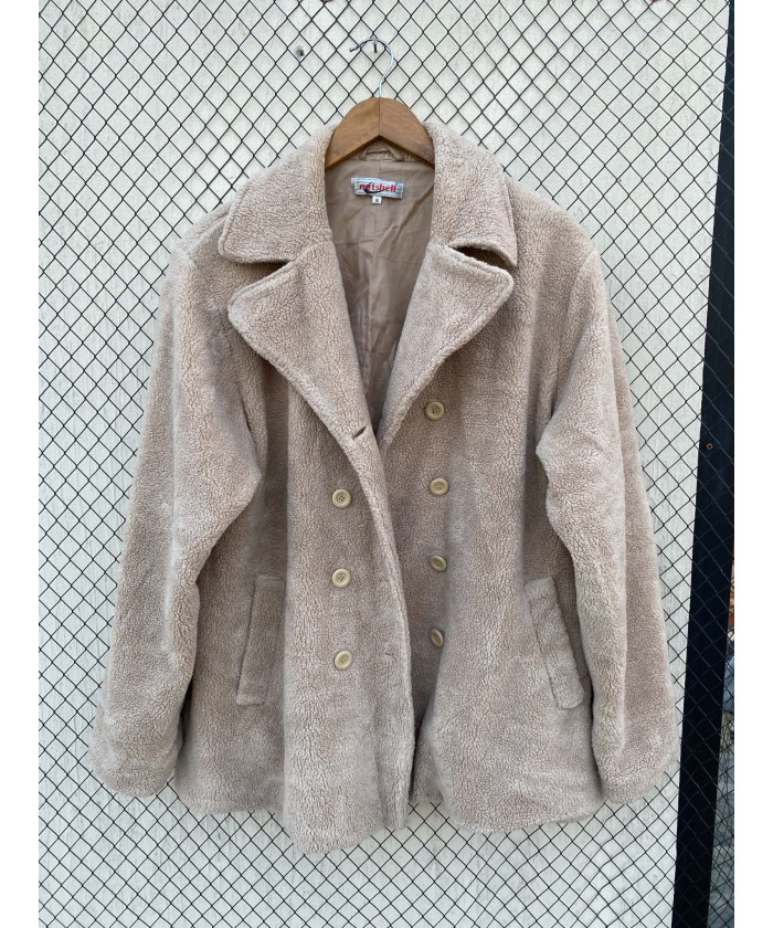 Beige, teddy coat