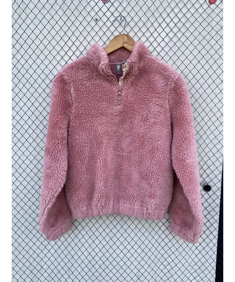 Pink, teddy pullover