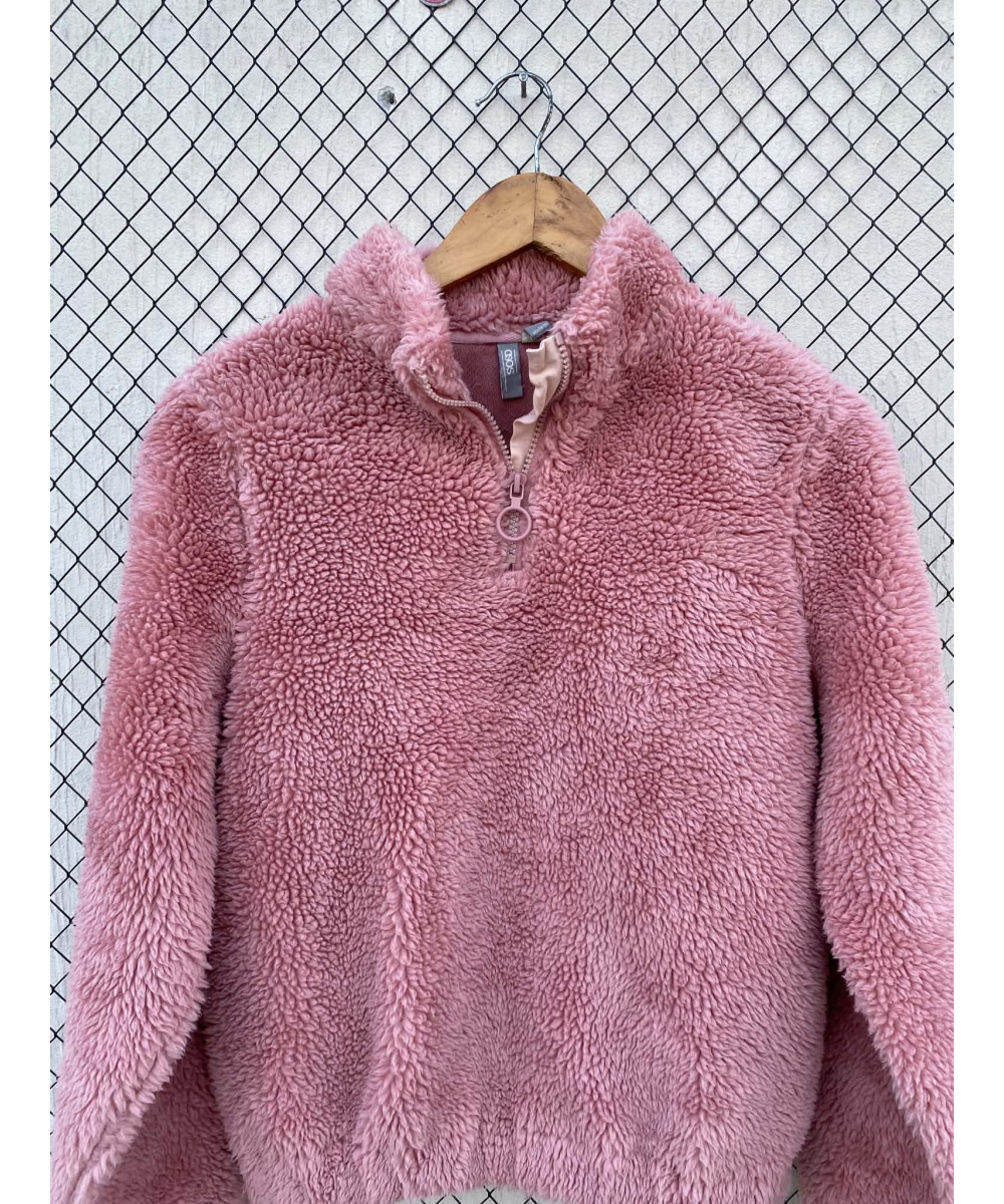 Pink, teddy pullover