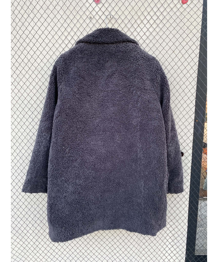 Dull black, teddy coat