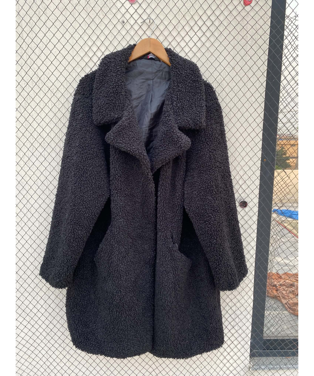 Black, teddy coat