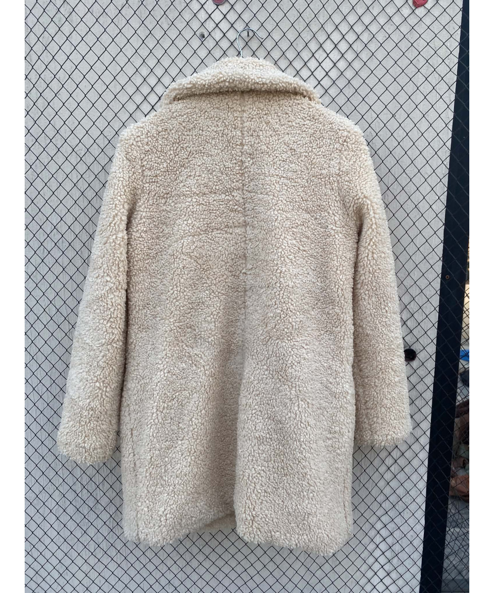 Cream-colored, teddy coat