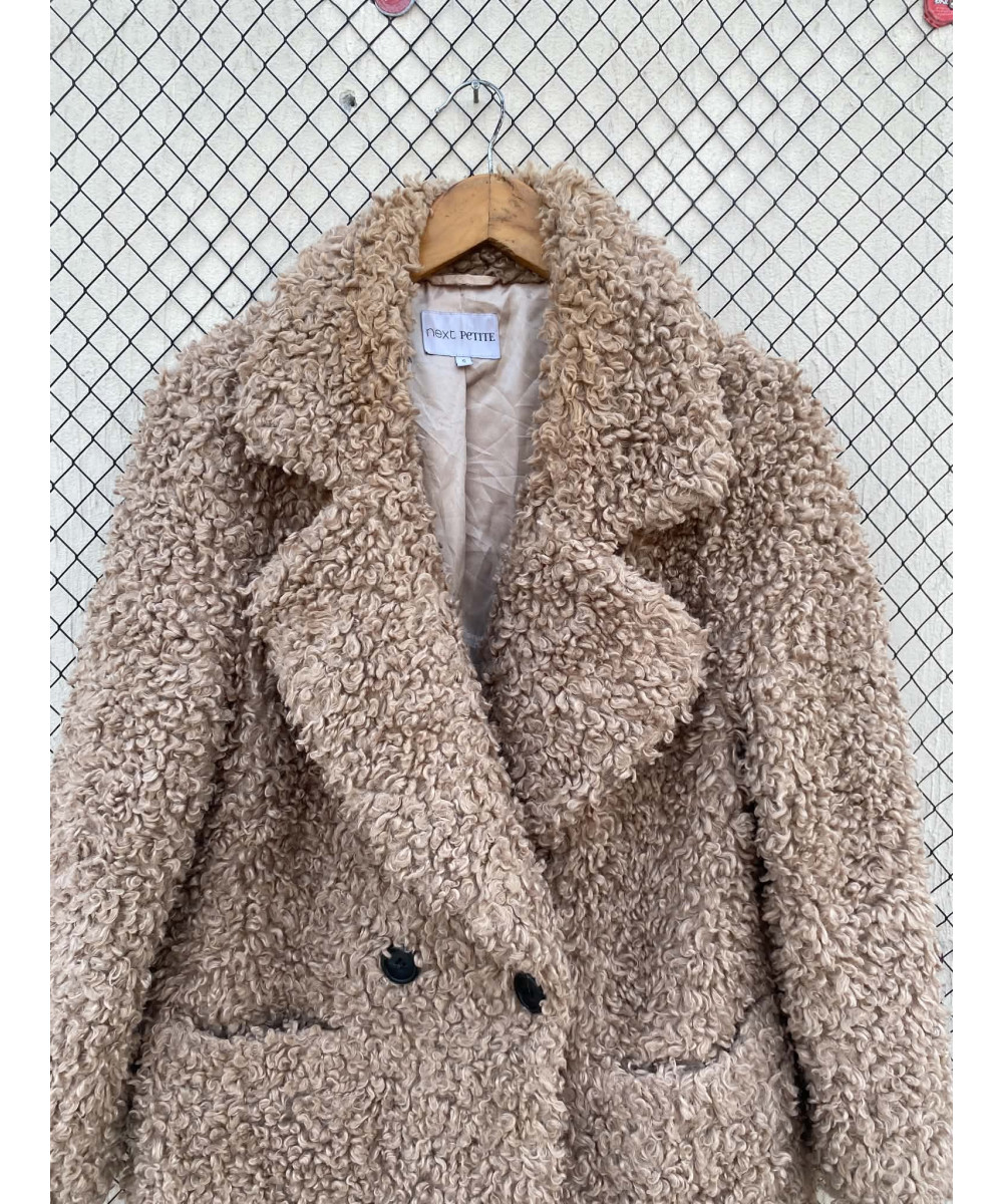 Beige, faux fur coat