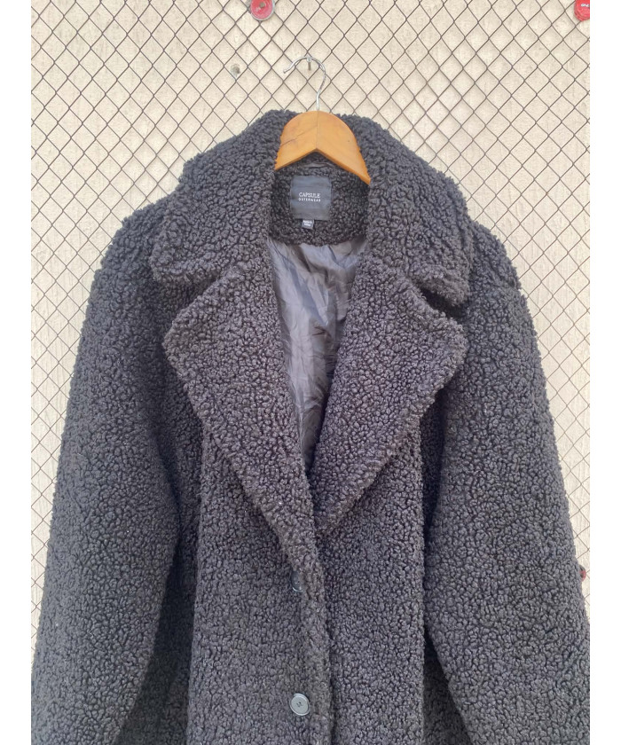 Black, teddy coat