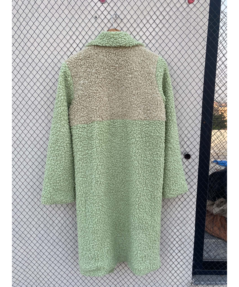 Two-toned, teddy, long jacket