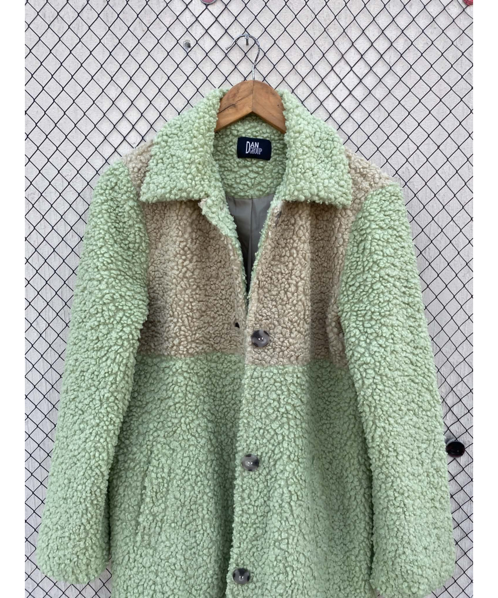 Two-toned, teddy, long jacket