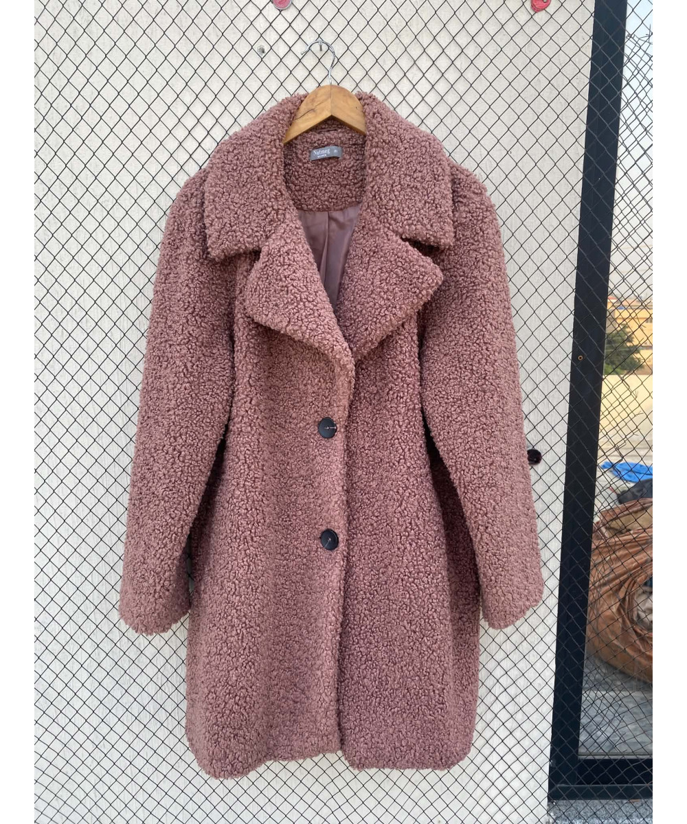 Tea pink-colored, teddy coat