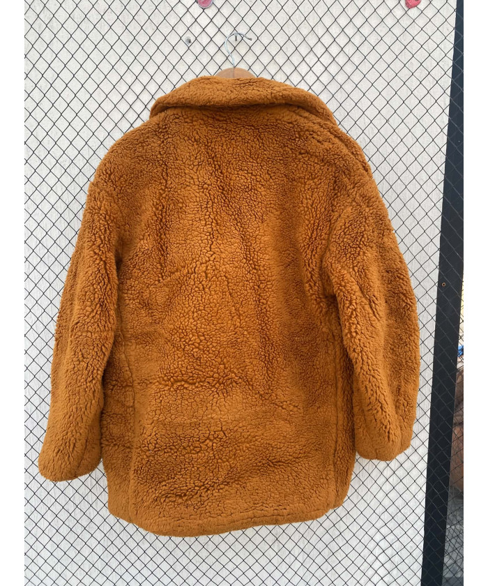 Rust colored, teddy, zipper...