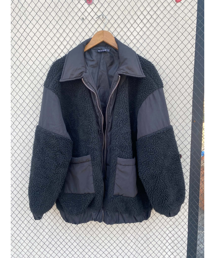 Black, teddy, oversized,...