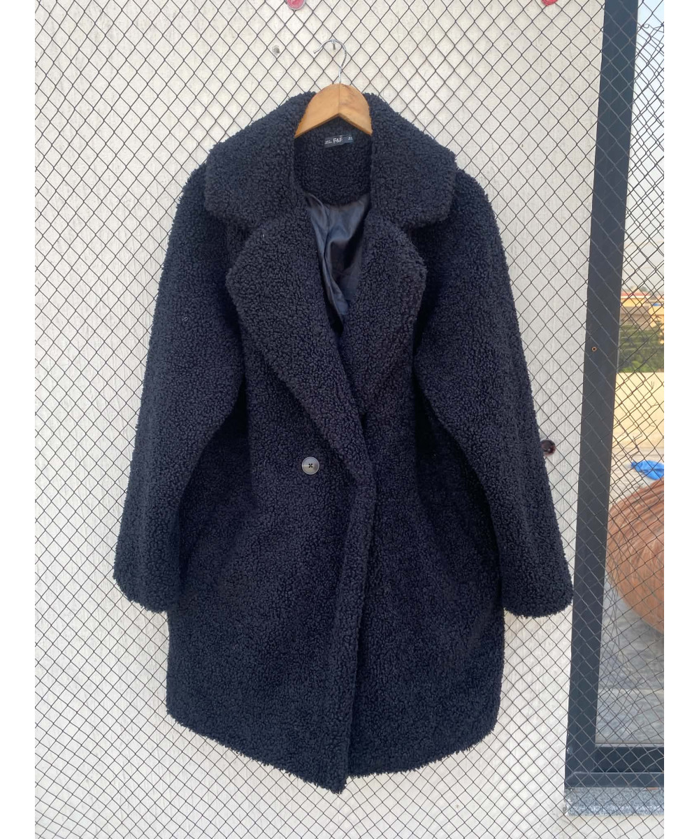 Black, teddy coat