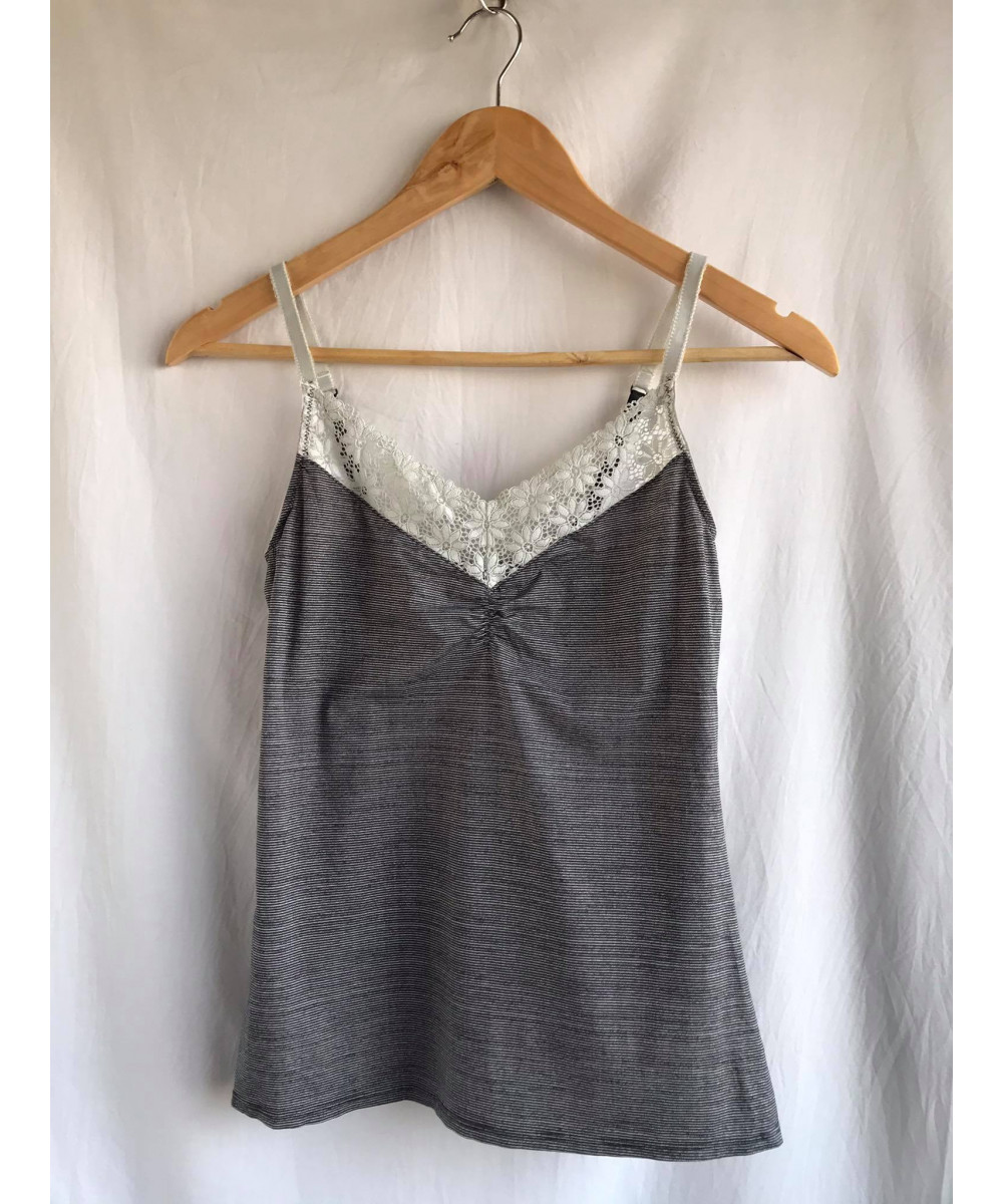 Gray, striped camisole