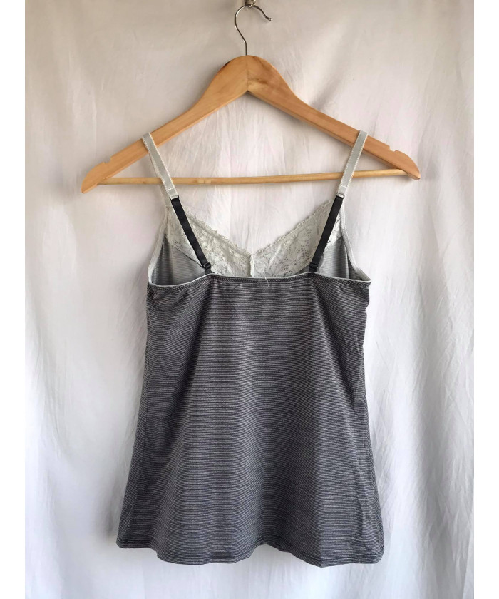 Gray, striped camisole